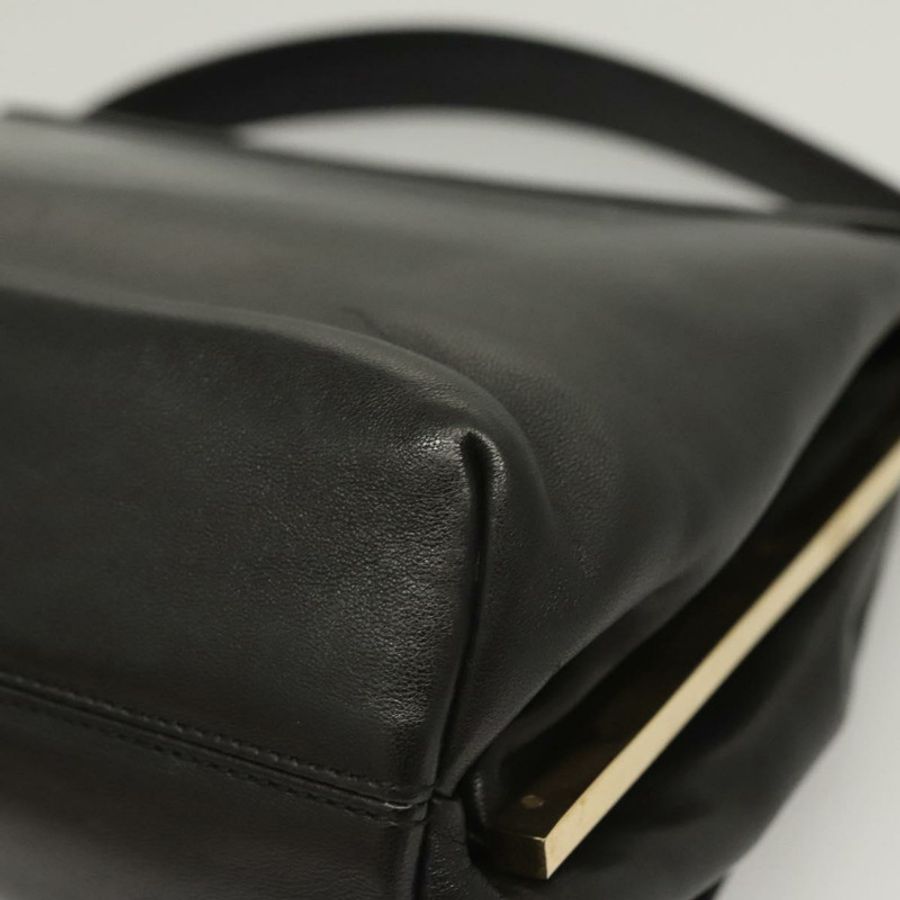 【日本直送】Salvatore Ferragamo 手提包 皮革 黑色 金色 正品 BD2131-16