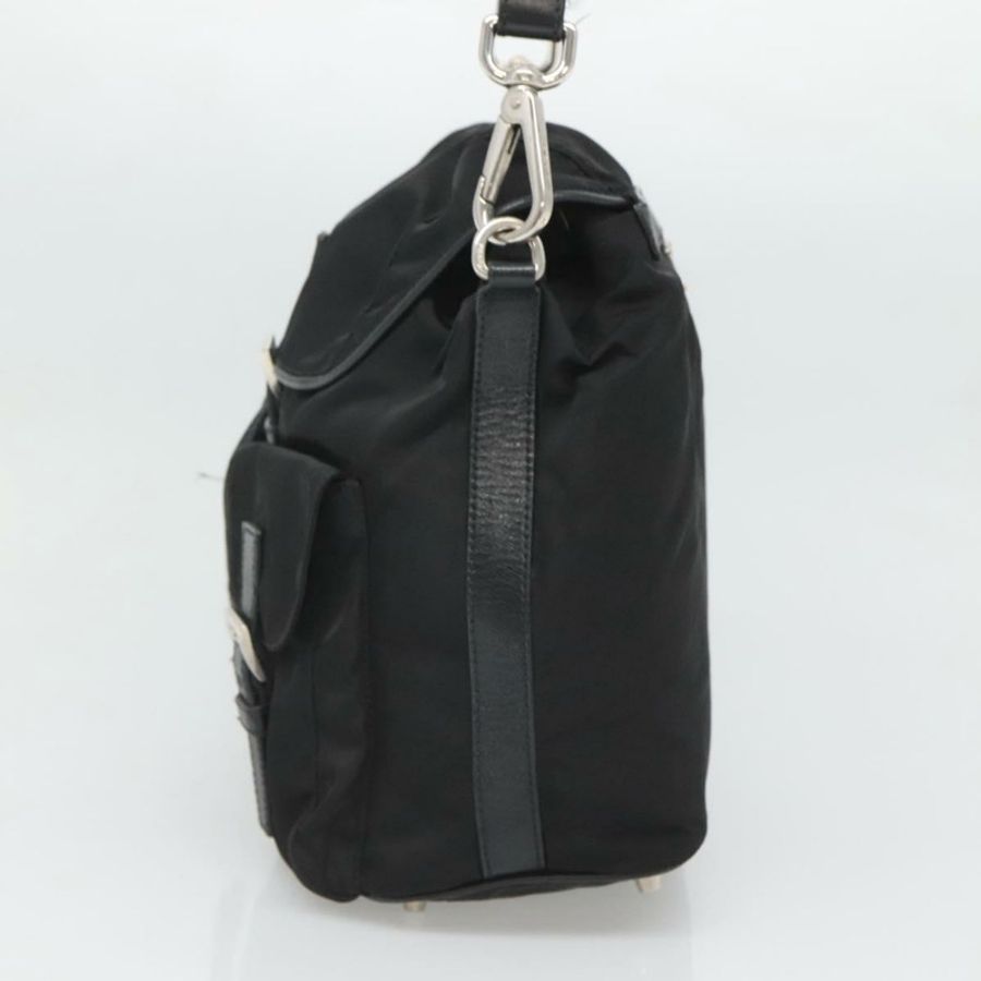 【日本直送】PRADA 單肩包 尼龍 黑色 銀色 正品 125573-3