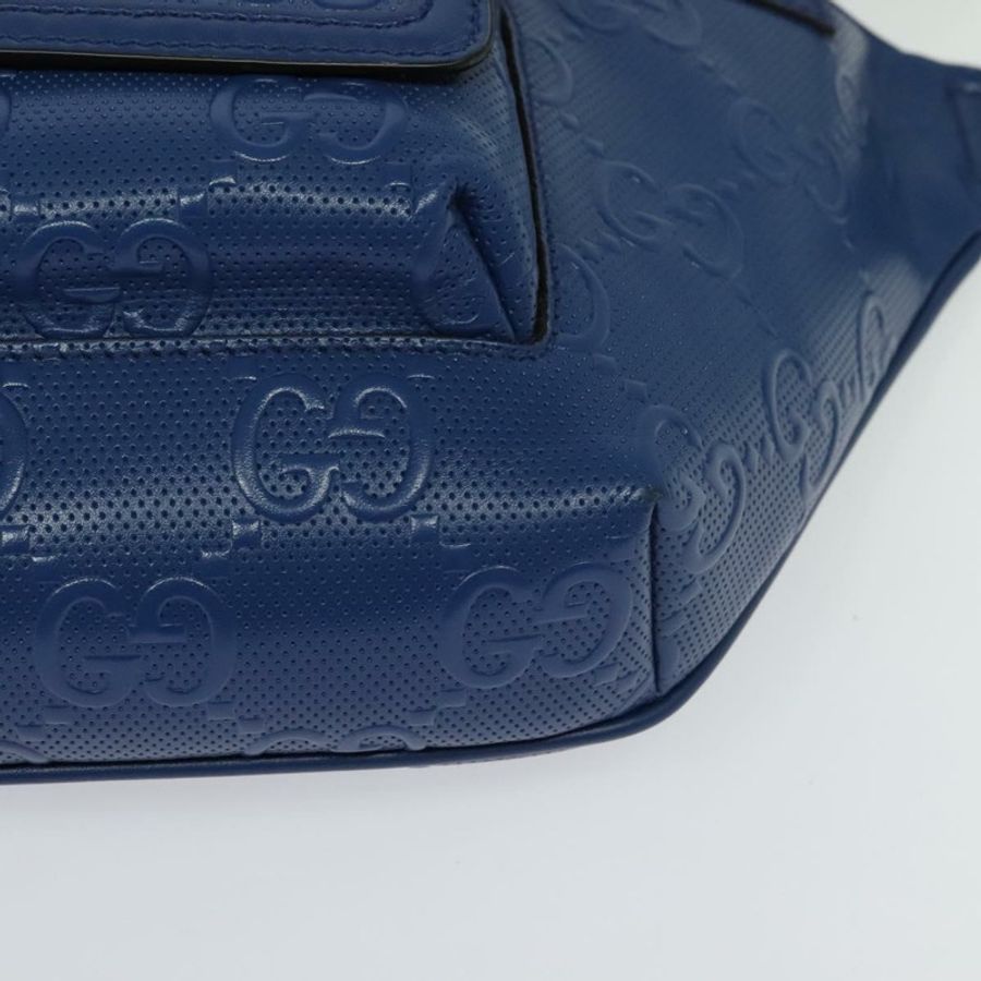 【日本直送】GUCCI GG 壓花斜背包 銀藍色 645093 正品 am8486-13