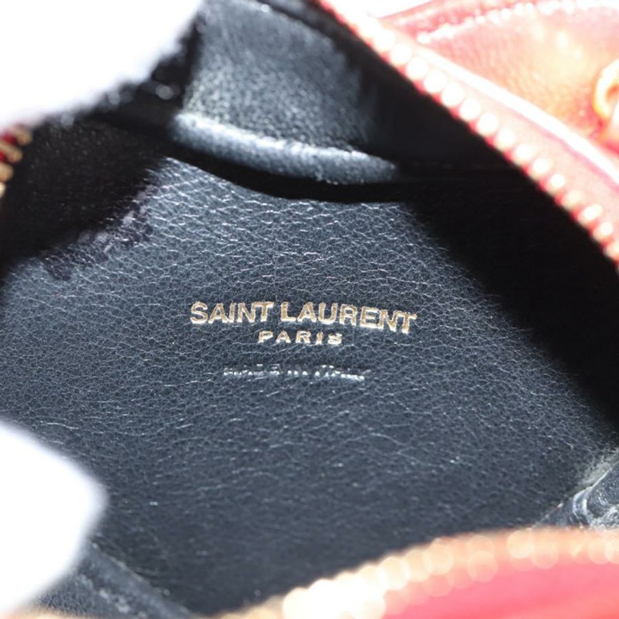 【日本直送】SAINT LAURENT 鏈條單肩包 皮革 紅色 金色 正品 BD2192M-16