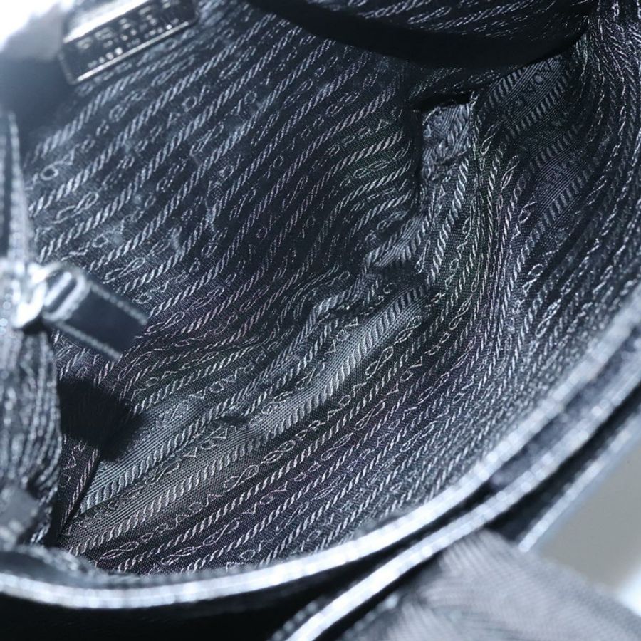 【日本直送】PRADA 運動帆布手袋 黑色 銀色 正品 SW787-9