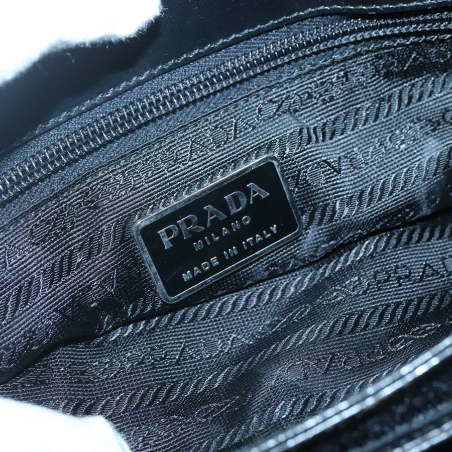 【日本直送】PRADA 運動帆布手袋 黑色 銀色 正品 SW787-17