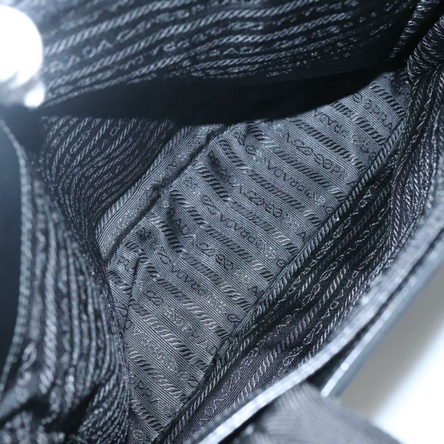 【日本直送】PRADA 運動帆布手袋 黑色 銀色 正品 SW787-21