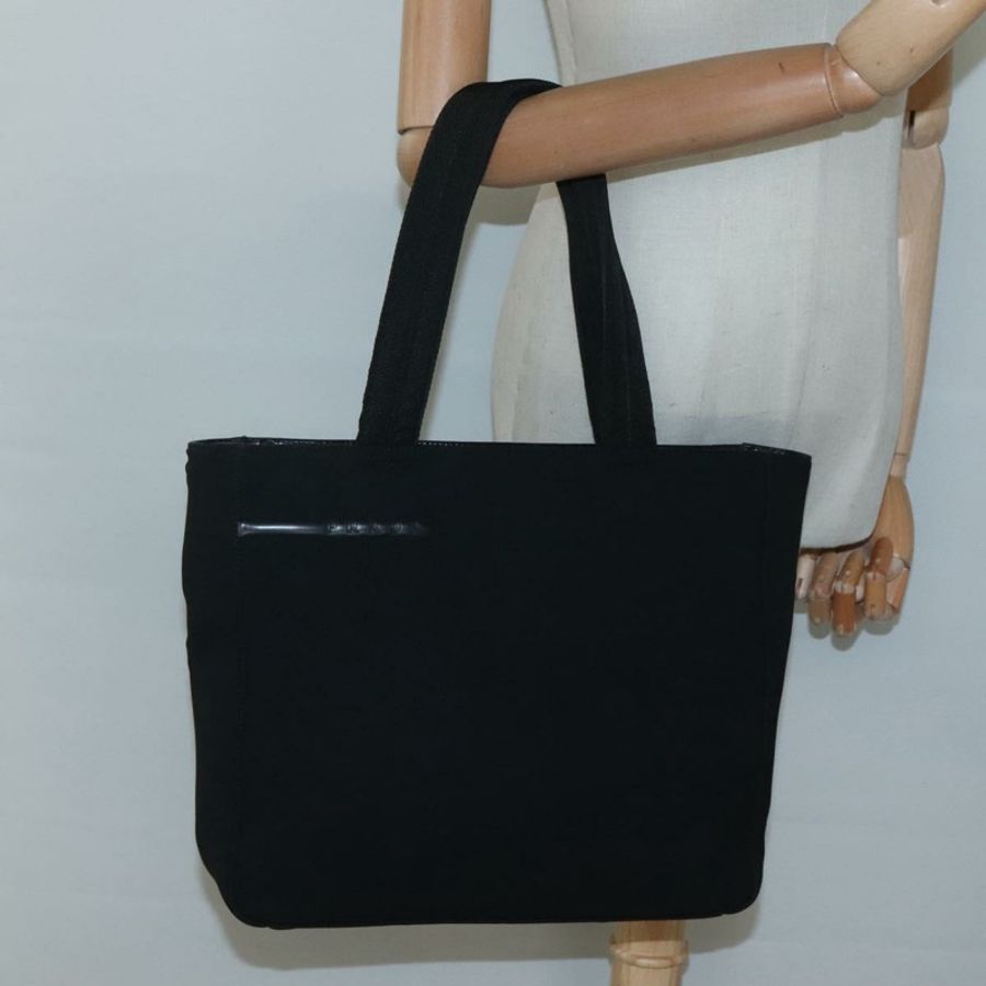 【日本直送】PRADA 運動帆布手袋 黑色 銀色 正品 SW787-23