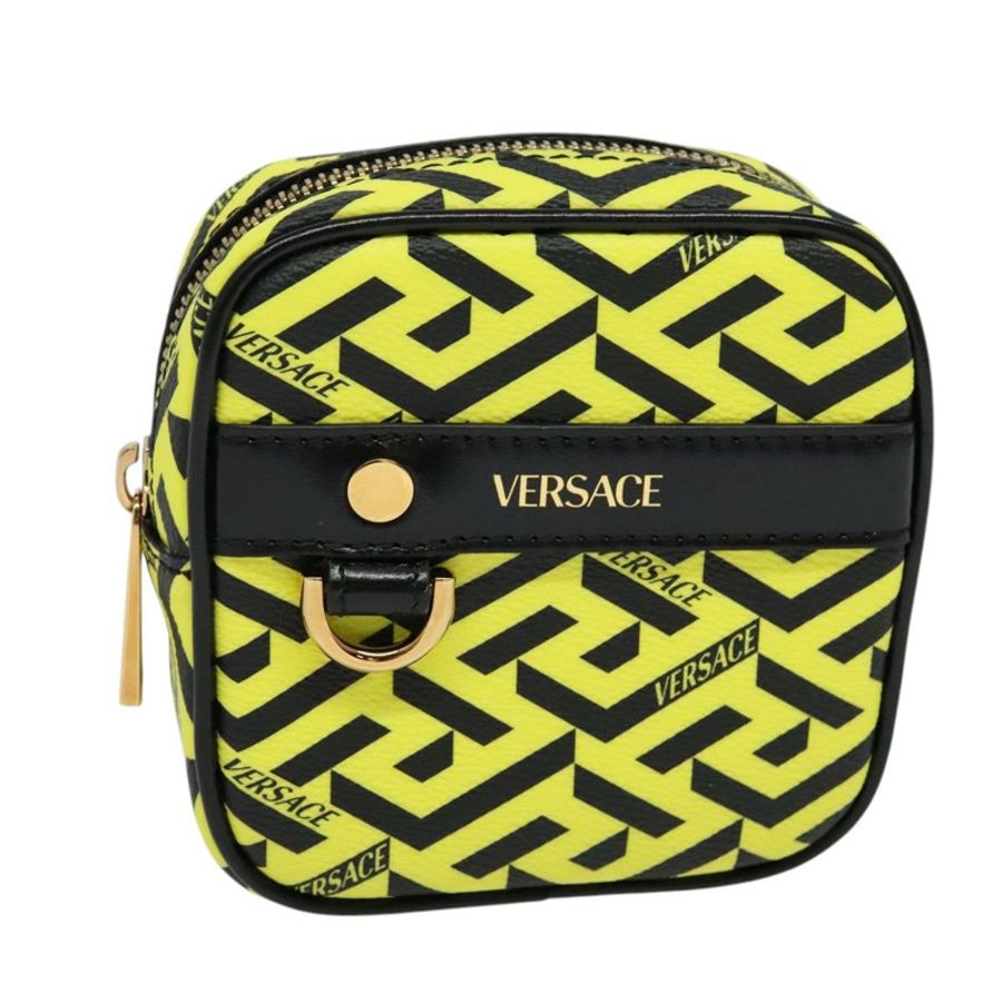 【日本直送】VERSACE PVC 黃金色手拿包 Auth bs26250-0