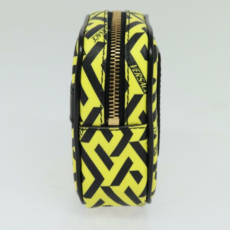 【日本直送】VERSACE PVC 黃金色手拿包 Auth bs26250-3