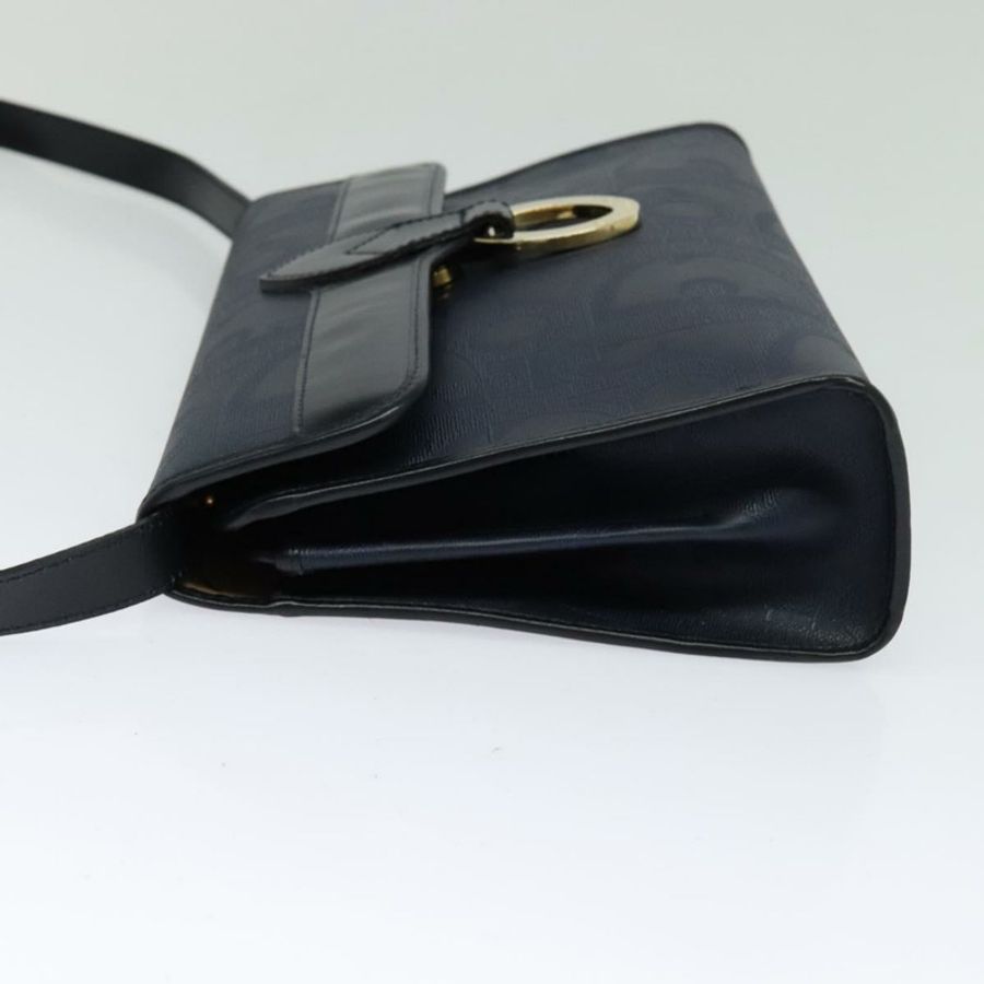 【日本直送】Christian Dior Trotter帆布肩背包 PVC海軍藍金色 正品 ep9088-2