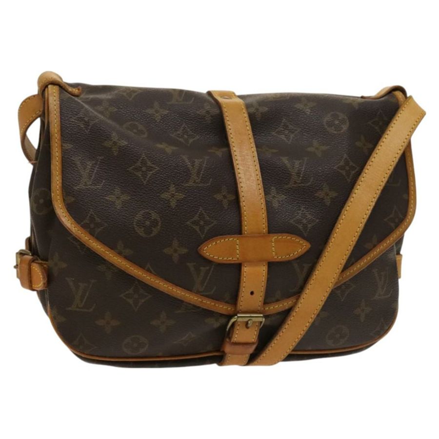 【日本直送】路易威登 Monogram Saumur 30 肩背包 M42256 LV Auth am8612-0