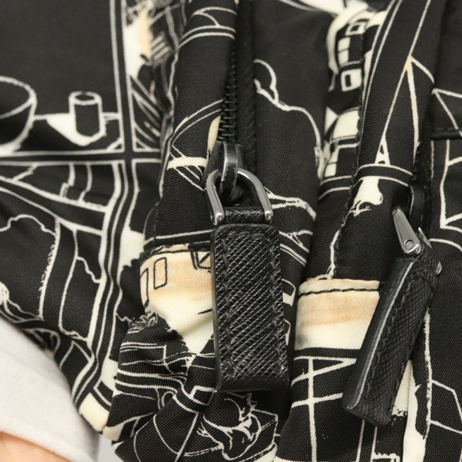 【日本直送】PRADA 單肩包 尼龍 黑色 銀色 正品 125913-19