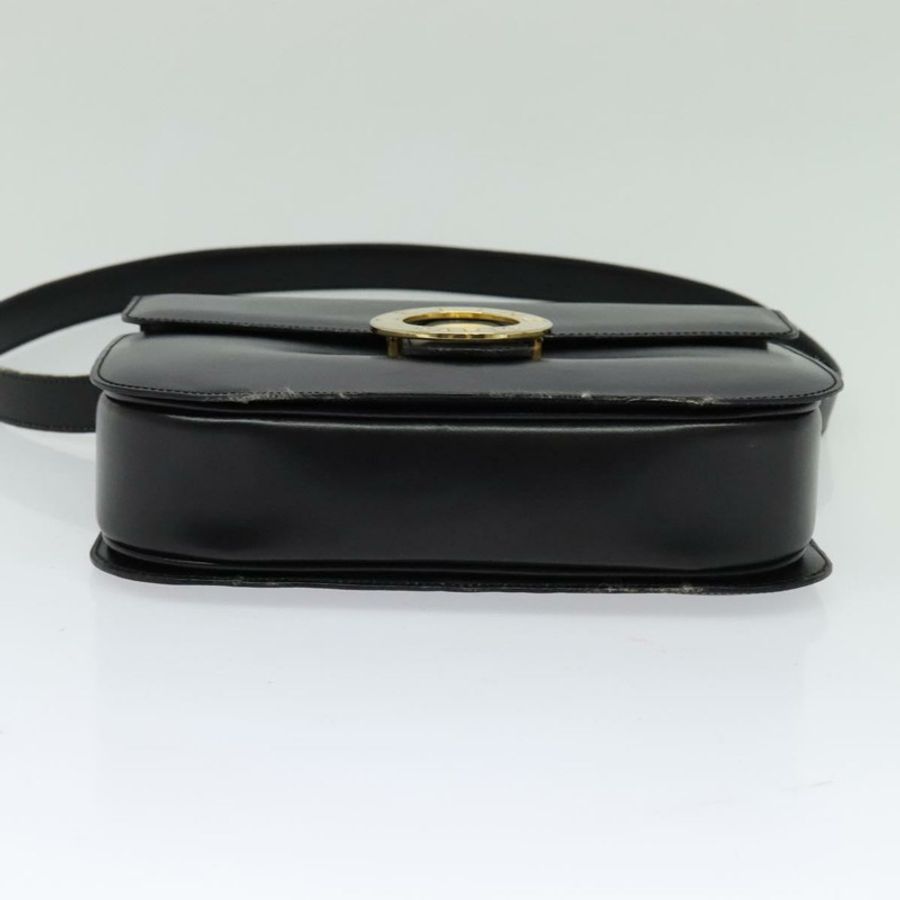 【日本直送】CELINE 手提包 皮革 2way 黑色 金色 Auth 125900-4