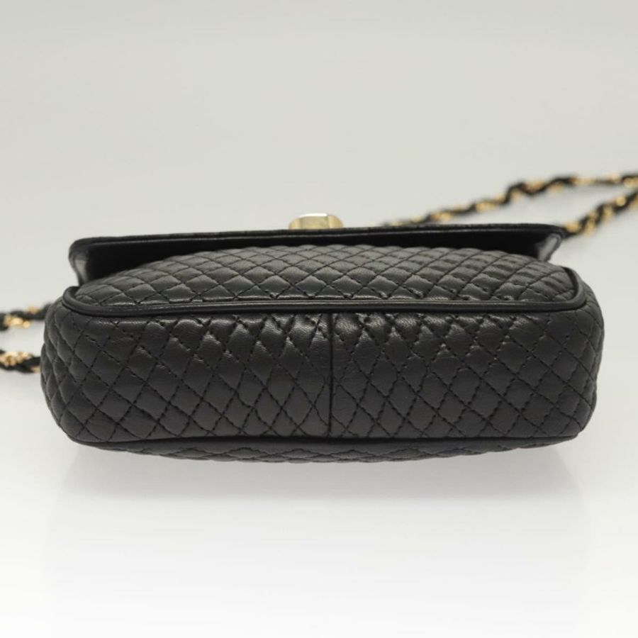 【日本直送】BALLY 鏈條單肩包 皮革 黑色 金色 正品 125935-4