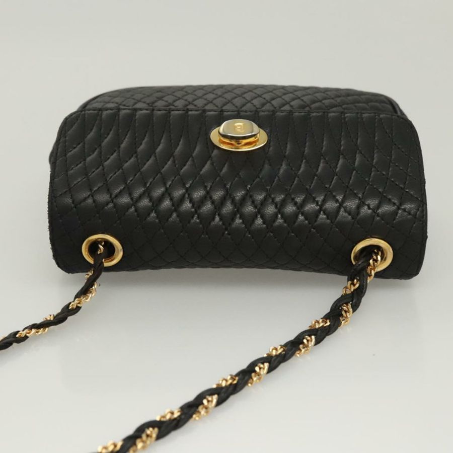 【日本直送】BALLY 鏈條單肩包 皮革 黑色 金色 正品 125935-5