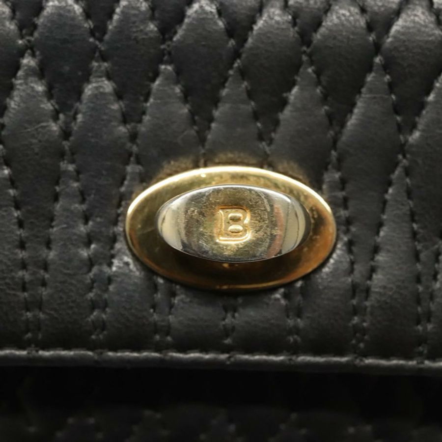 【日本直送】BALLY 鏈條單肩包 皮革 黑色 金色 正品 125935-9