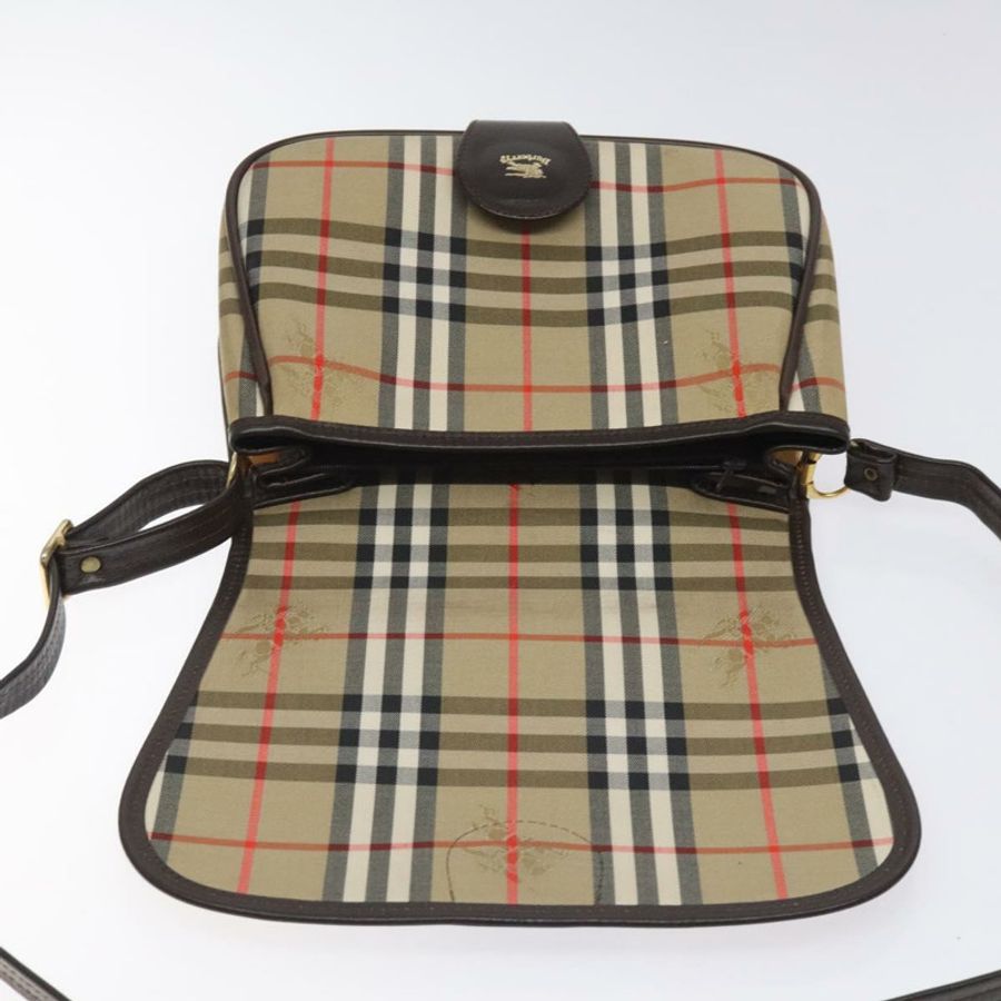 【日本直送】Burberrys Nova Check 單肩包 帆布 米色 金色 正品 am8546-9