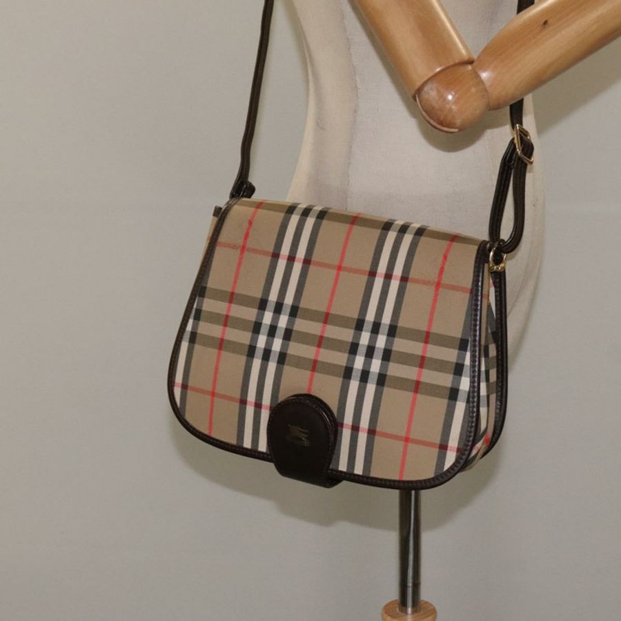 【日本直送】Burberrys Nova Check 單肩包 帆布 米色 金色 正品 am8546-20