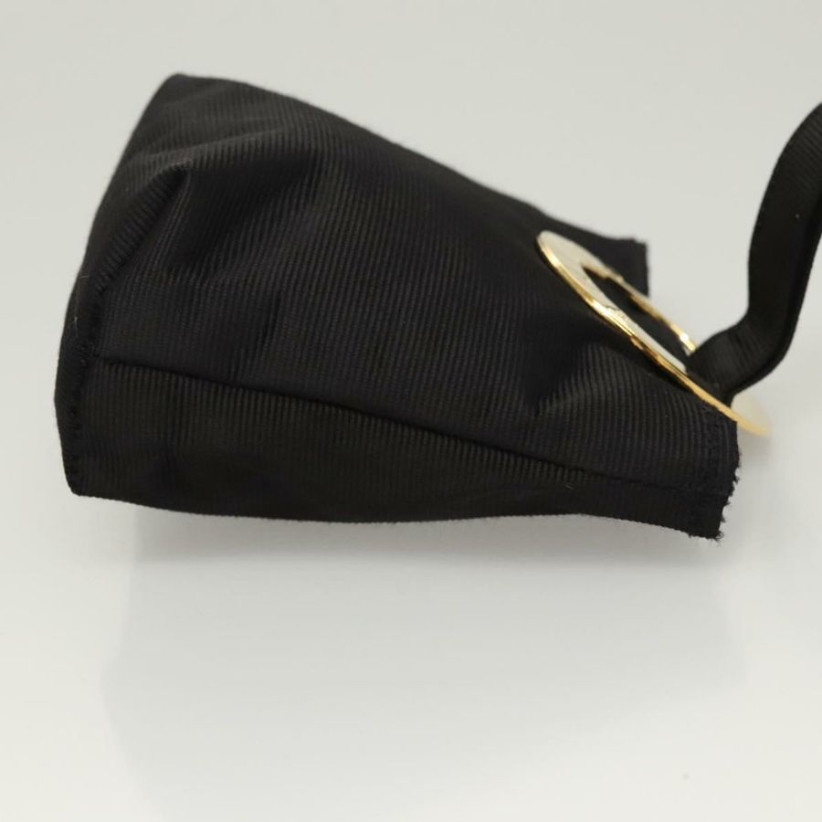 【日本直送】CELINE 黑色金色尼龍手拿包 Auth 121116-2