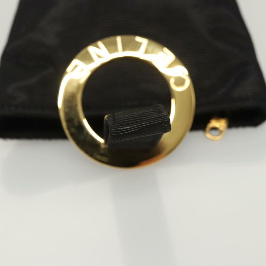 【日本直送】CELINE 黑色金色尼龍手拿包 Auth 121116-6