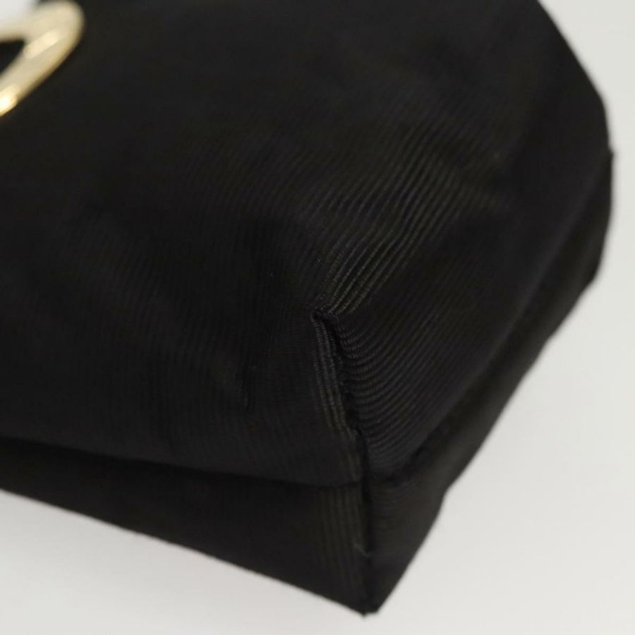 【日本直送】CELINE 黑色金色尼龍手拿包 Auth 121116-8