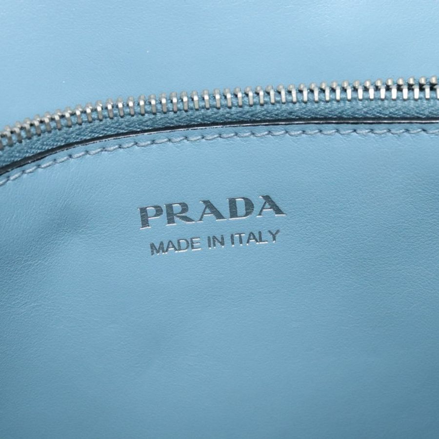 【日本直送】PRADA 皮革肩背包 淺藍色 銀色 正品 118618-18