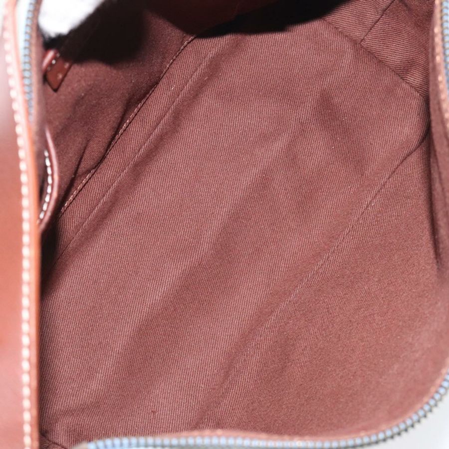 【日本直送】CELINE C Macadam帆布單肩包 麂皮 皮革 藍色 金色 Auth mr1329-10