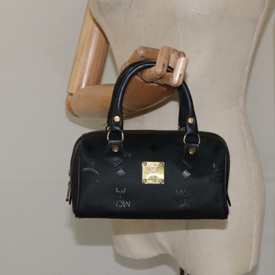 【日本直送】MCM Logoogram Vicetos 手提包 PVC 黑色金色 正品 126744-18