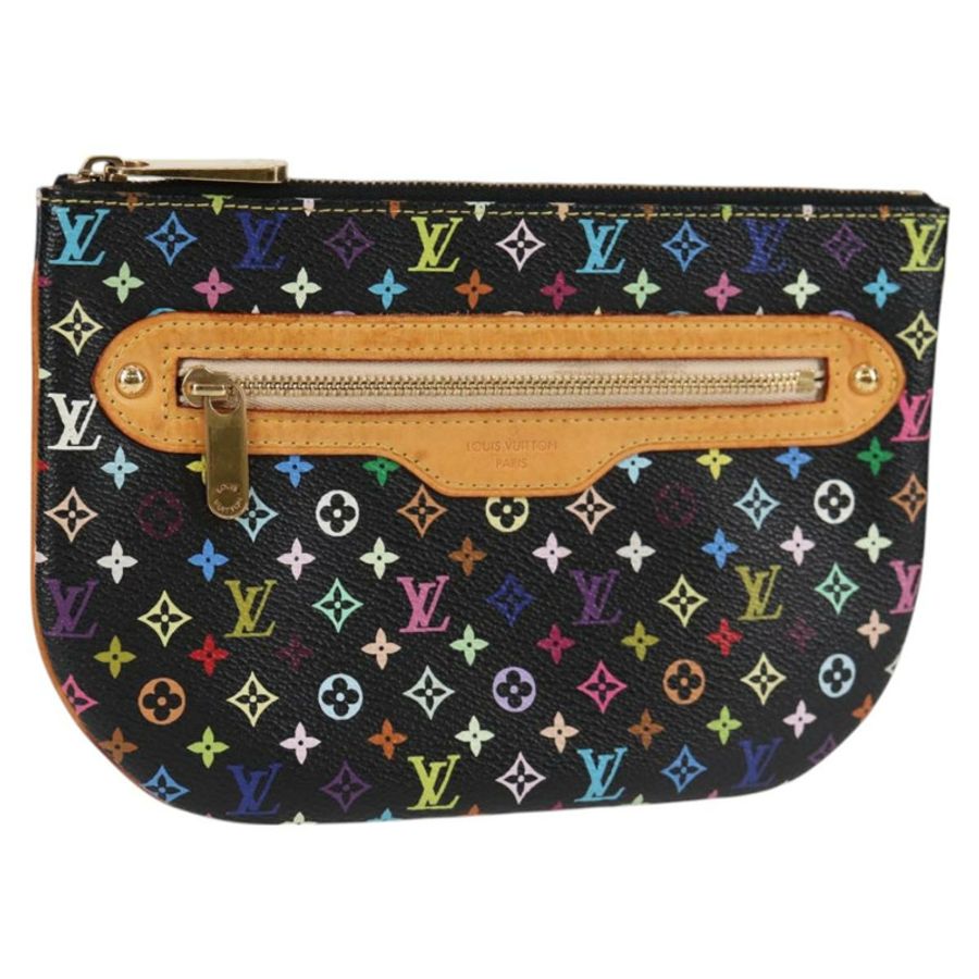 【日本直送】路易威登 Monogram Multicolor Pochette GM 手拿包 黑色 M60027 LV Auth 127036V-0
