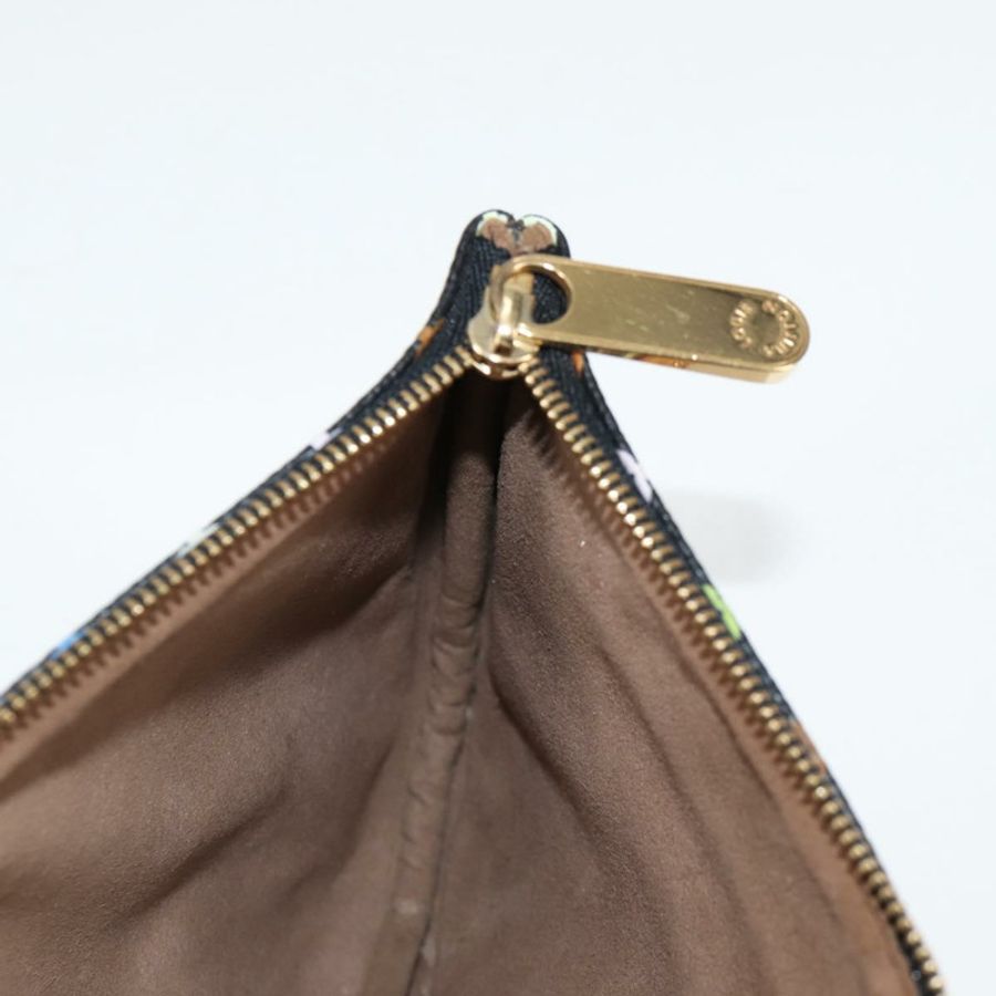 【日本直送】路易威登 Monogram Multicolor Pochette GM 手拿包 黑色 M60027 LV Auth 127036V-19