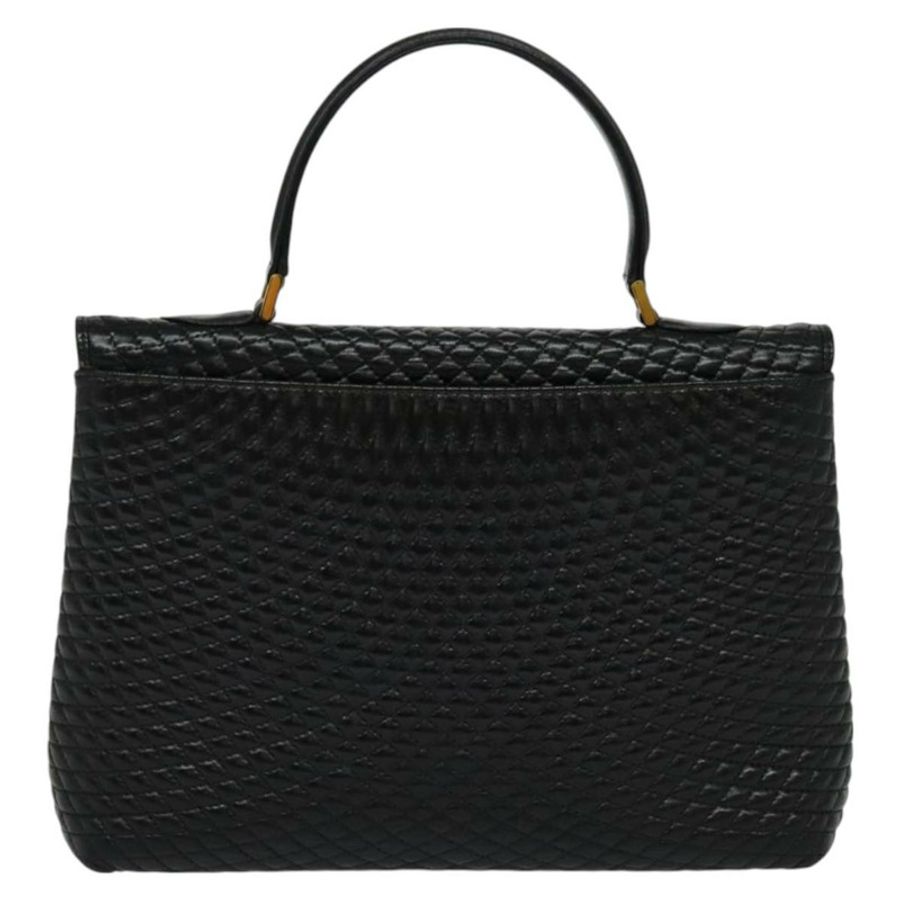 【日本直送】BALLY 絎縫手提包 皮革 黑色 金色 正品 BA3175-2