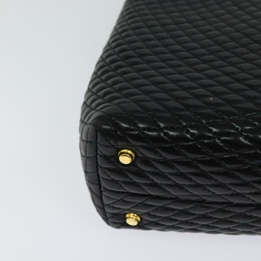 【日本直送】BALLY 絎縫手提包 皮革 黑色 金色 正品 BA3175-11