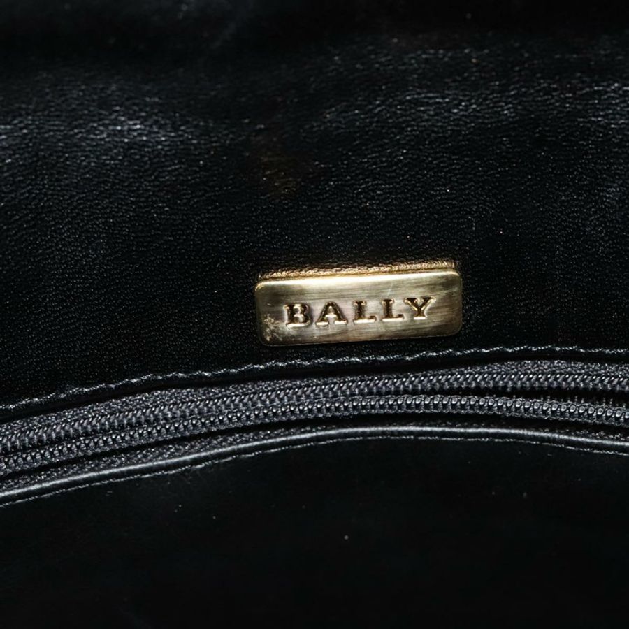 【日本直送】BALLY 絎縫手提包 皮革 黑色 金色 正品 BA3175-15