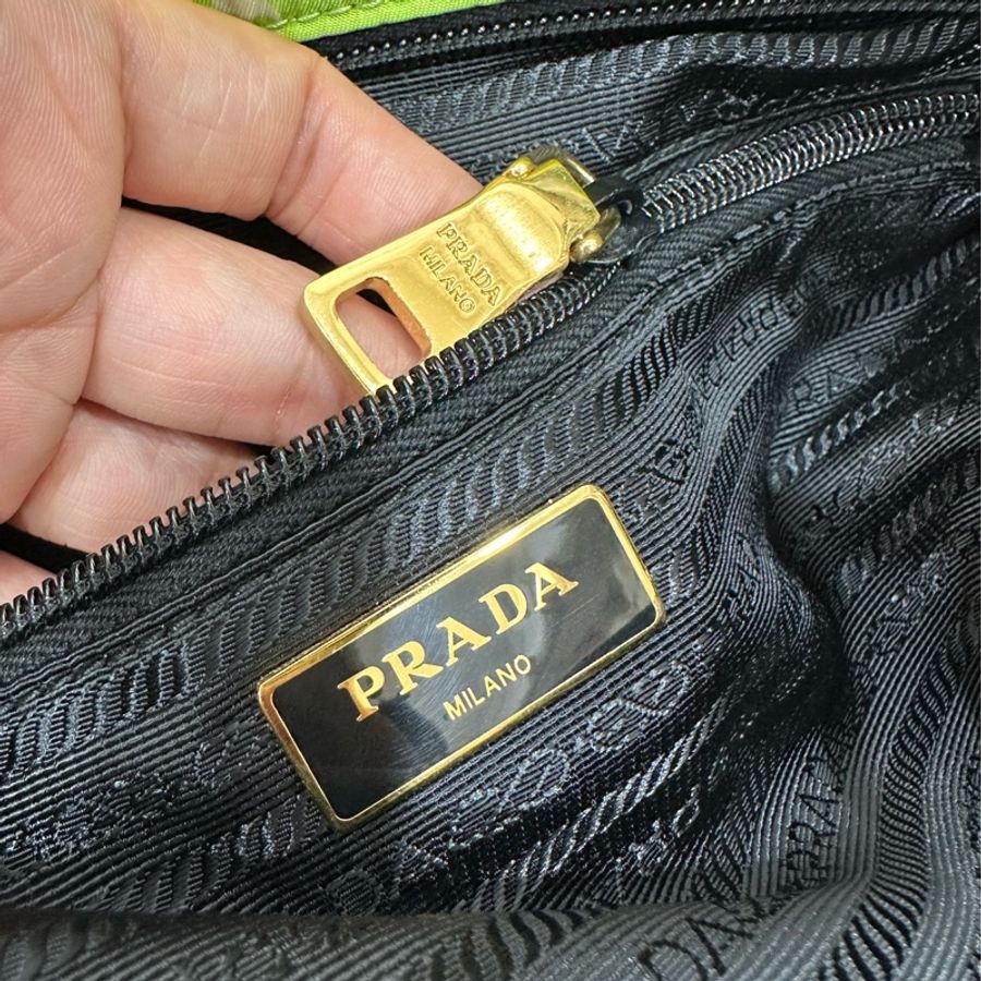 PRADA 花卉 黃 尼龍 降落傘 托特包 肩背包 斜背包 側背包 手提包-22