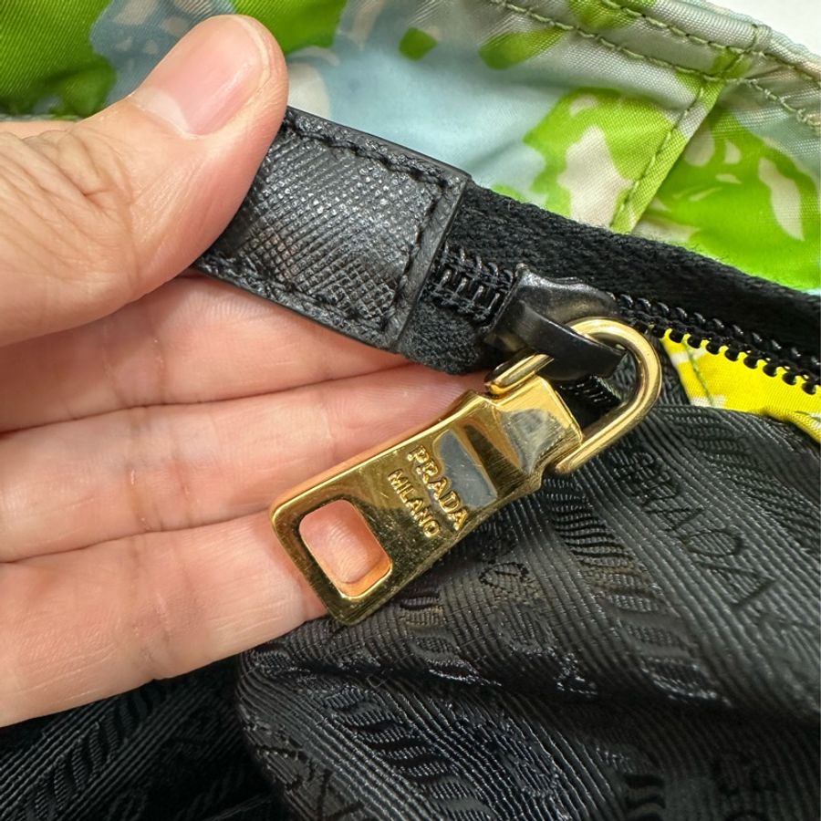 PRADA 花卉 黃 尼龍 降落傘 托特包 肩背包 斜背包 側背包 手提包-23