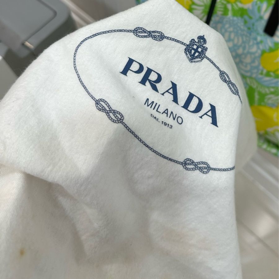 PRADA 花卉 黃 尼龍 降落傘 托特包 肩背包 斜背包 側背包 手提包-26