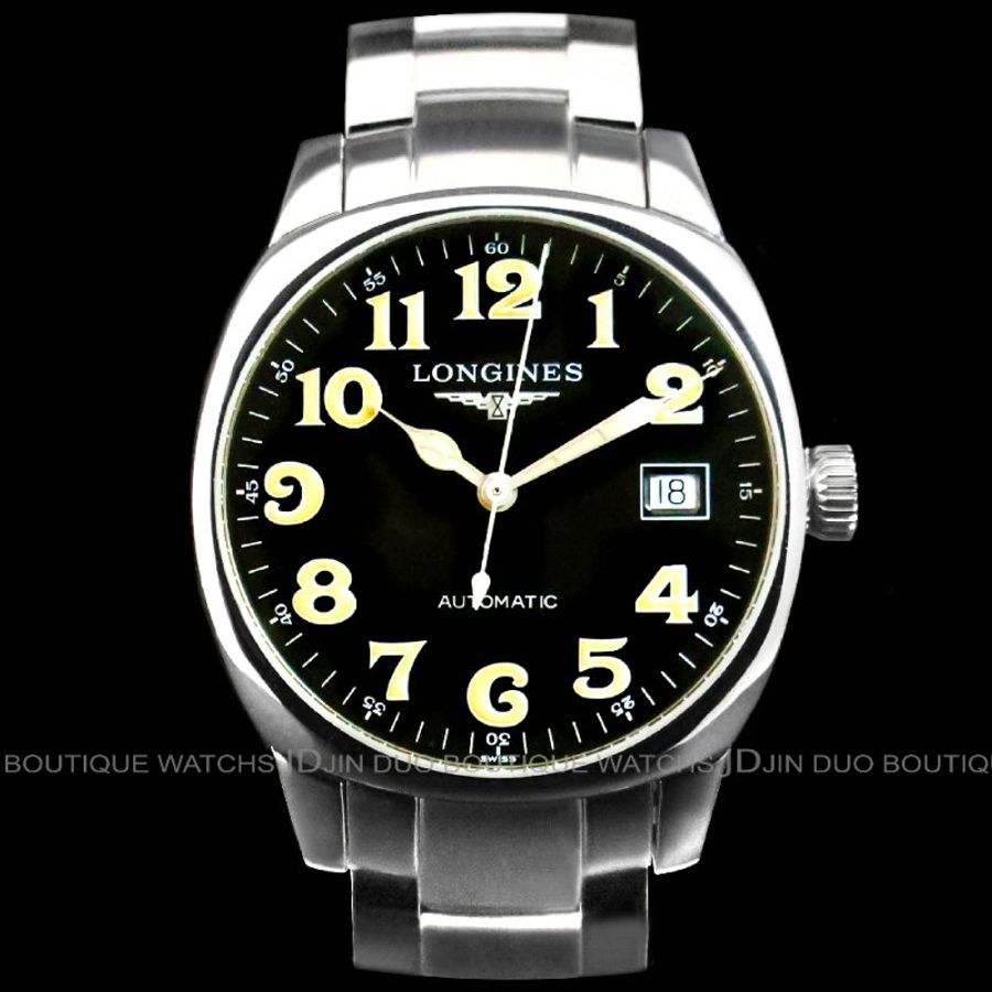 金鐸精品~2448 LONGINES 浪琴 Spirit先行者系列 復刻版36mm黑色面盤自動上鍊 男用腕錶-0