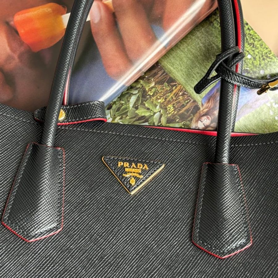 :::PRADA:: Medium Prada Double Saffiano leather bag 皮革手袋 手提斜背包 Medium Prada Double Saffiano leather bag-1