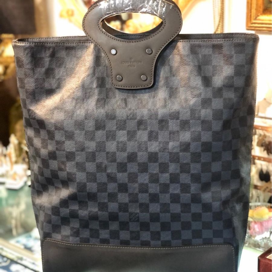 Vintage Louis Vuitton Damier Cobalt North South Tote Bag-1