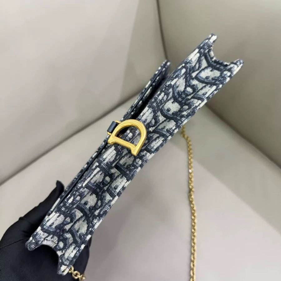 🈶購證 #9新 #全網最低 Dior saddle刺繡老花woc-4