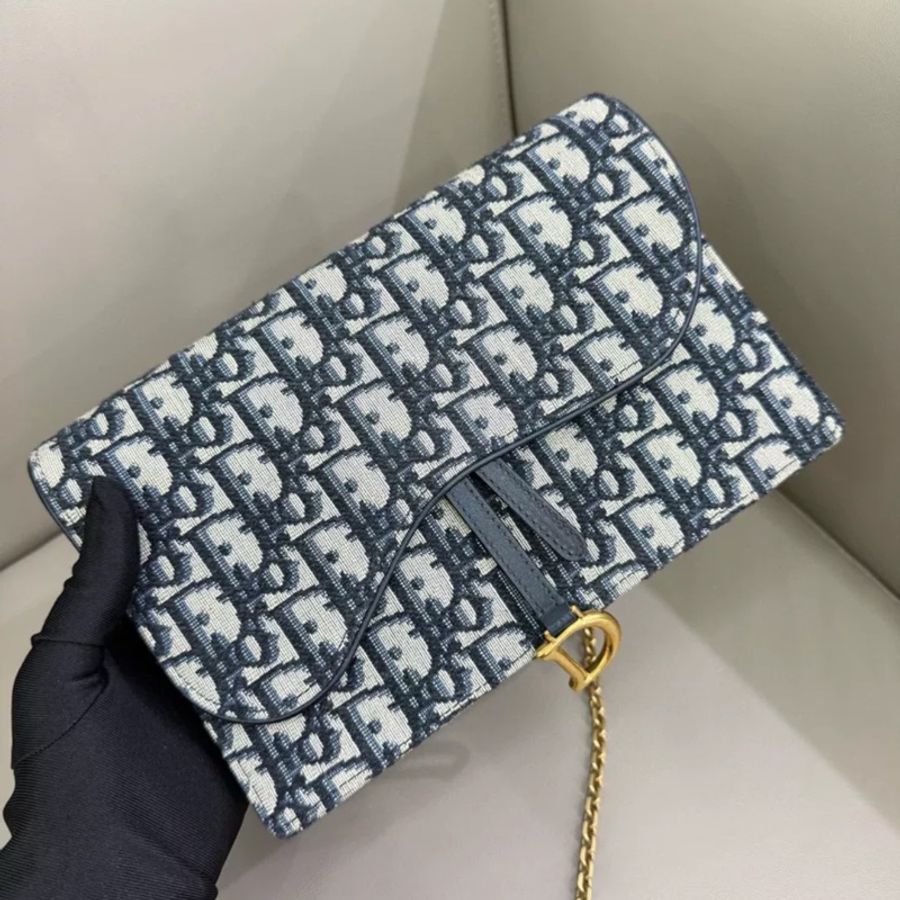 🈶購證 #9新 #全網最低 Dior saddle刺繡老花woc-8