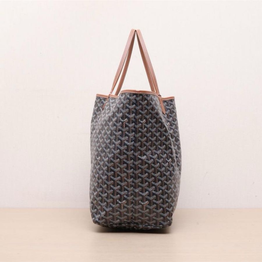 GOYARD(高雅德) Saint Louis 購物袋 子母包 40 大號 老花 PVC 銀扣-1