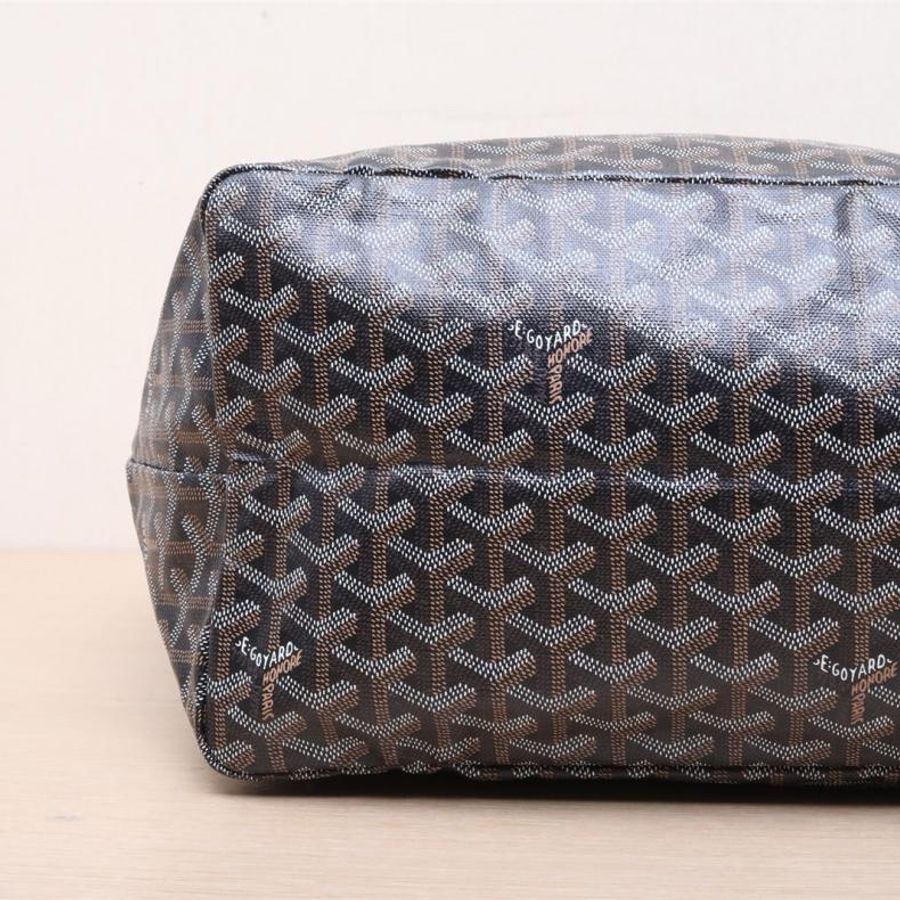 GOYARD(高雅德) Saint Louis 購物袋 子母包 40 大號 老花 PVC 銀扣-3