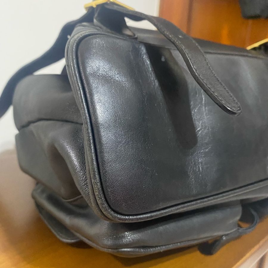 Gucci 竹節經典皮革後背包-10