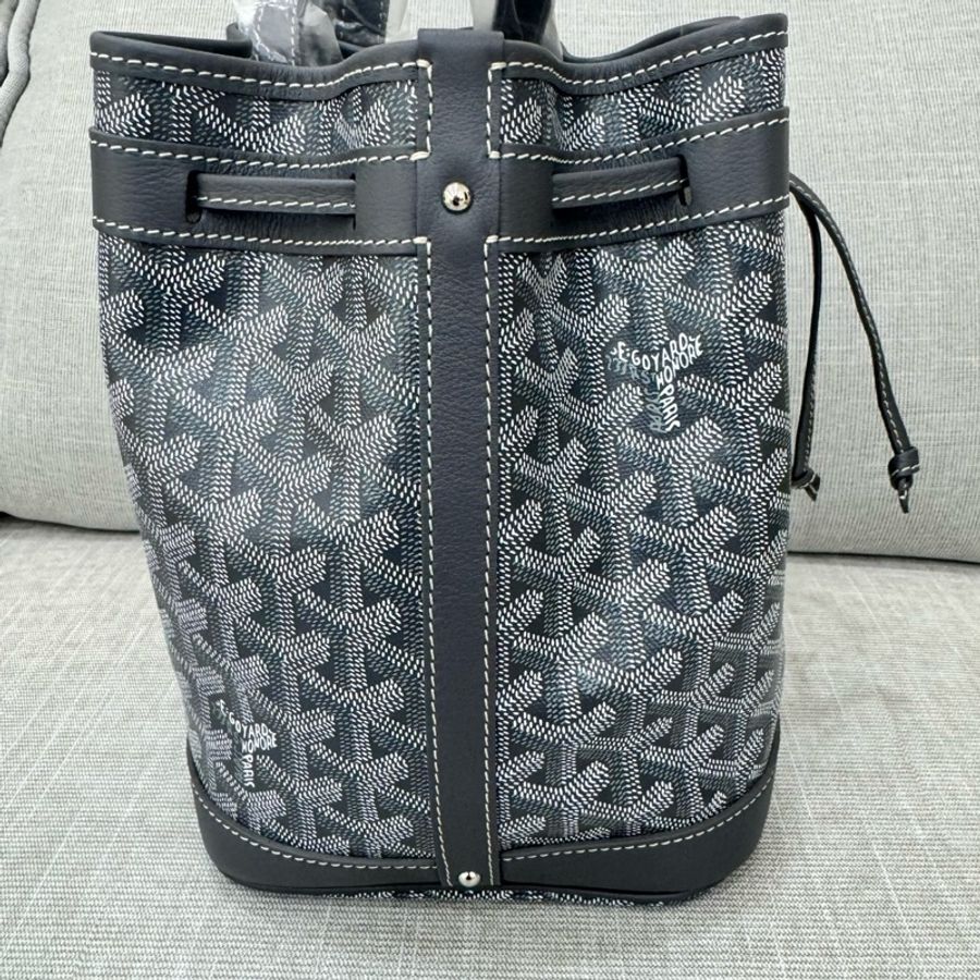 Goyard 戈雅 抽繩水桶包 灰色PM-9