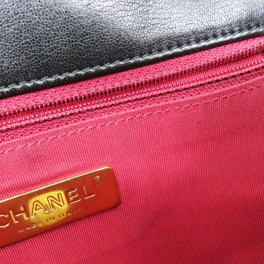 黑色 菱格紋 羊皮 19 鍊帶 肩背包【CHANEL 香奈兒】 AS1160-13