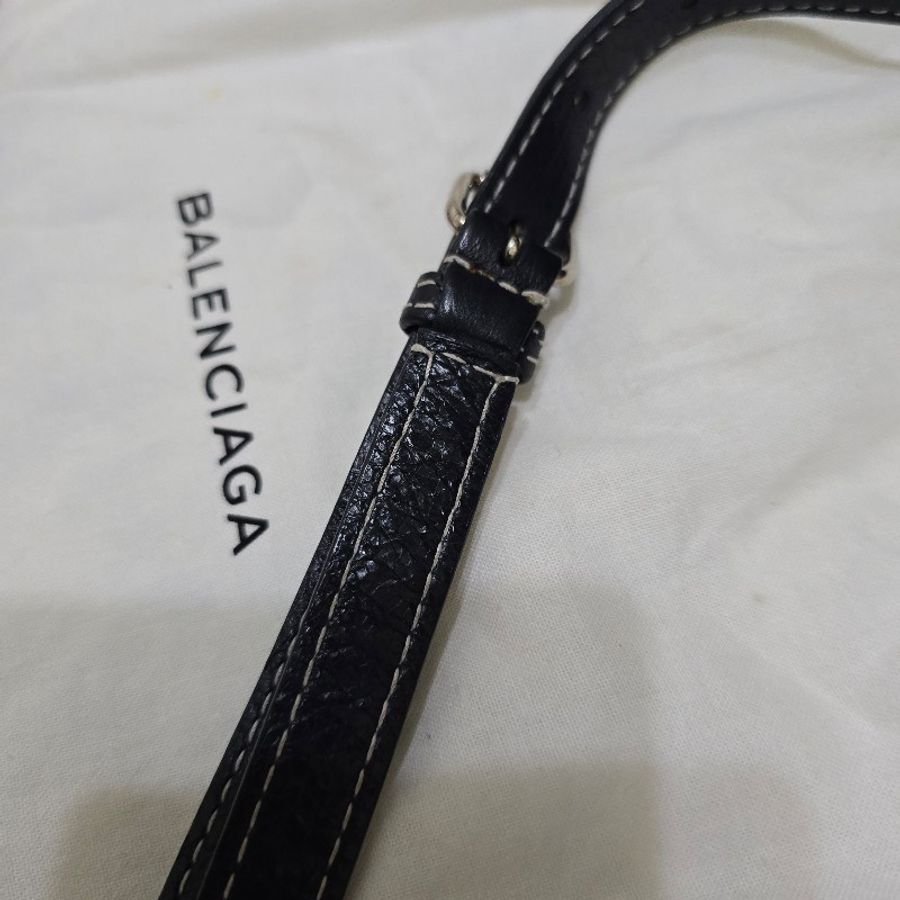 BALENCIAGA 巴黎世家 Bazar Shopper XXS 燙金LOGO小牛皮手提斜背兩用包-18