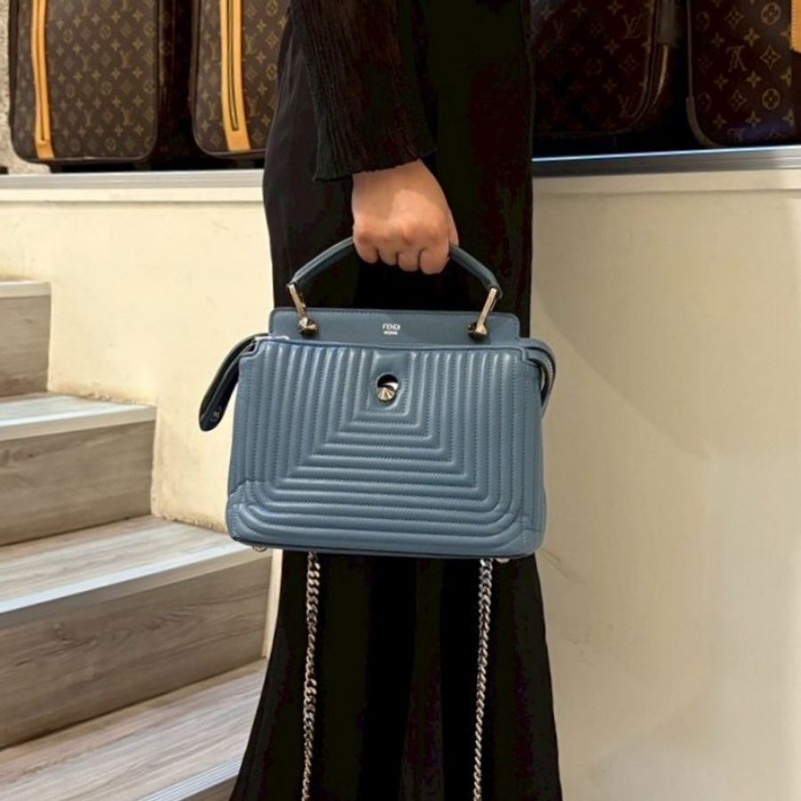 Fendi 藍色皮革兩用包 dotcom-2