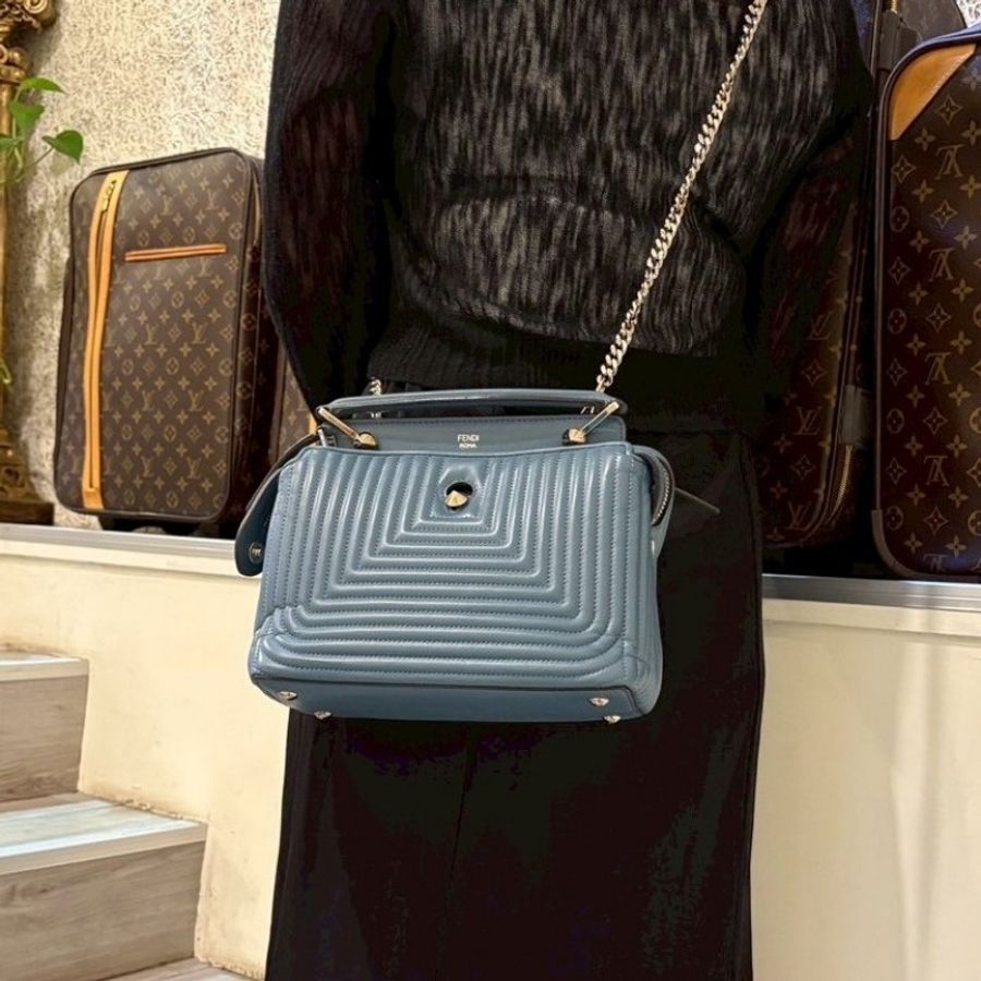 Fendi 藍色皮革兩用包 dotcom-3