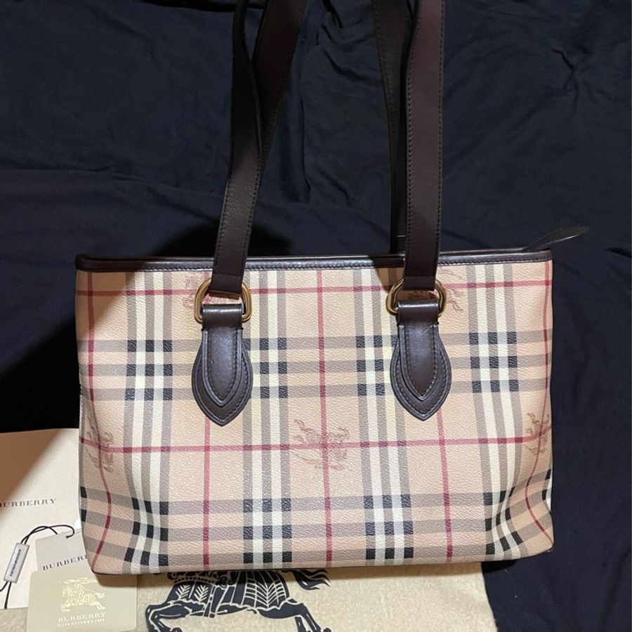 Burberry 經典格紋戰馬托特包-0