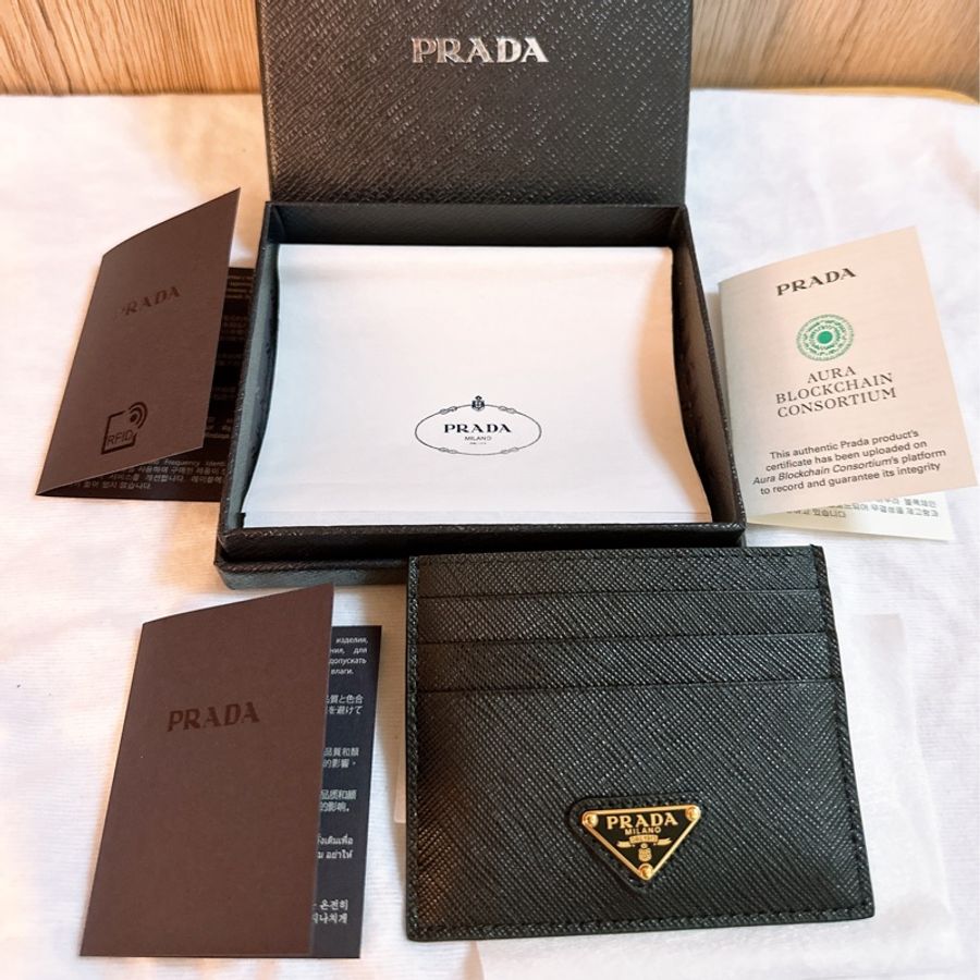 專櫃正品 全新PRADA Saffiano皮革卡夾/卡片夾-0