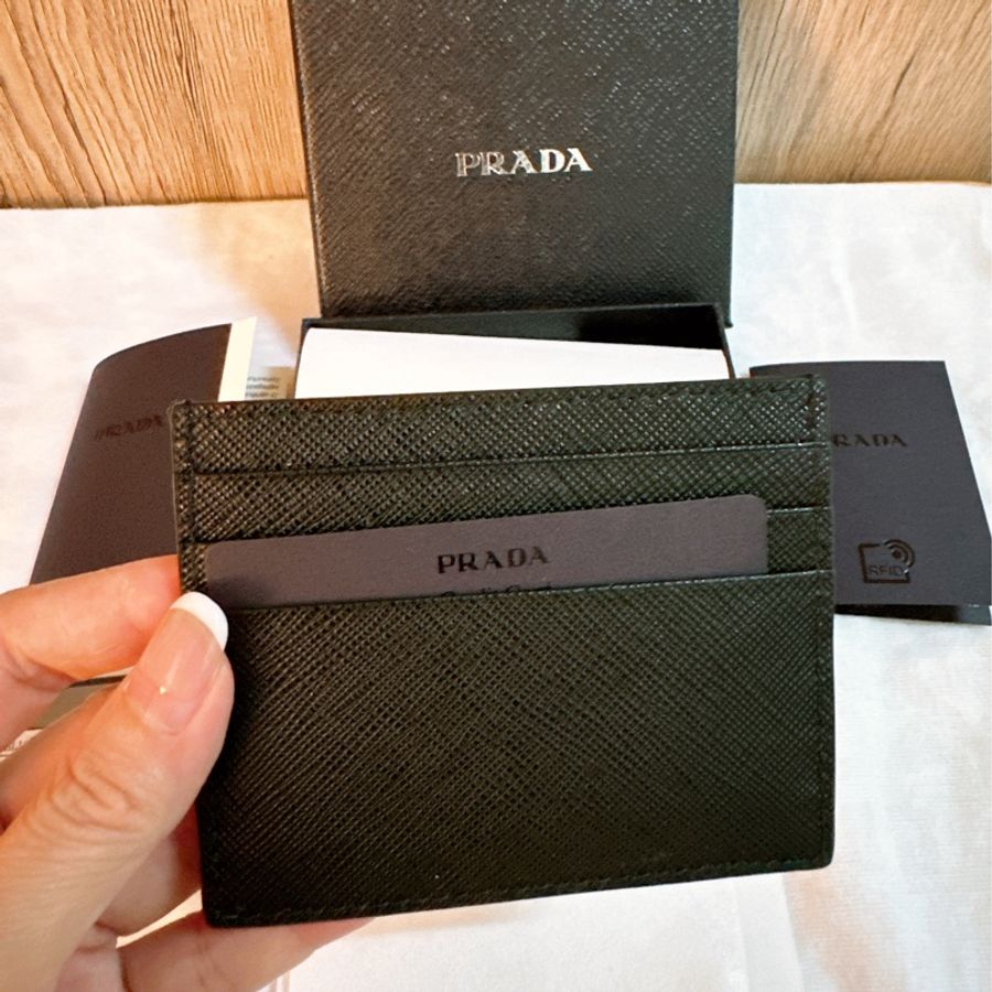 專櫃正品 全新PRADA Saffiano皮革卡夾/卡片夾-10