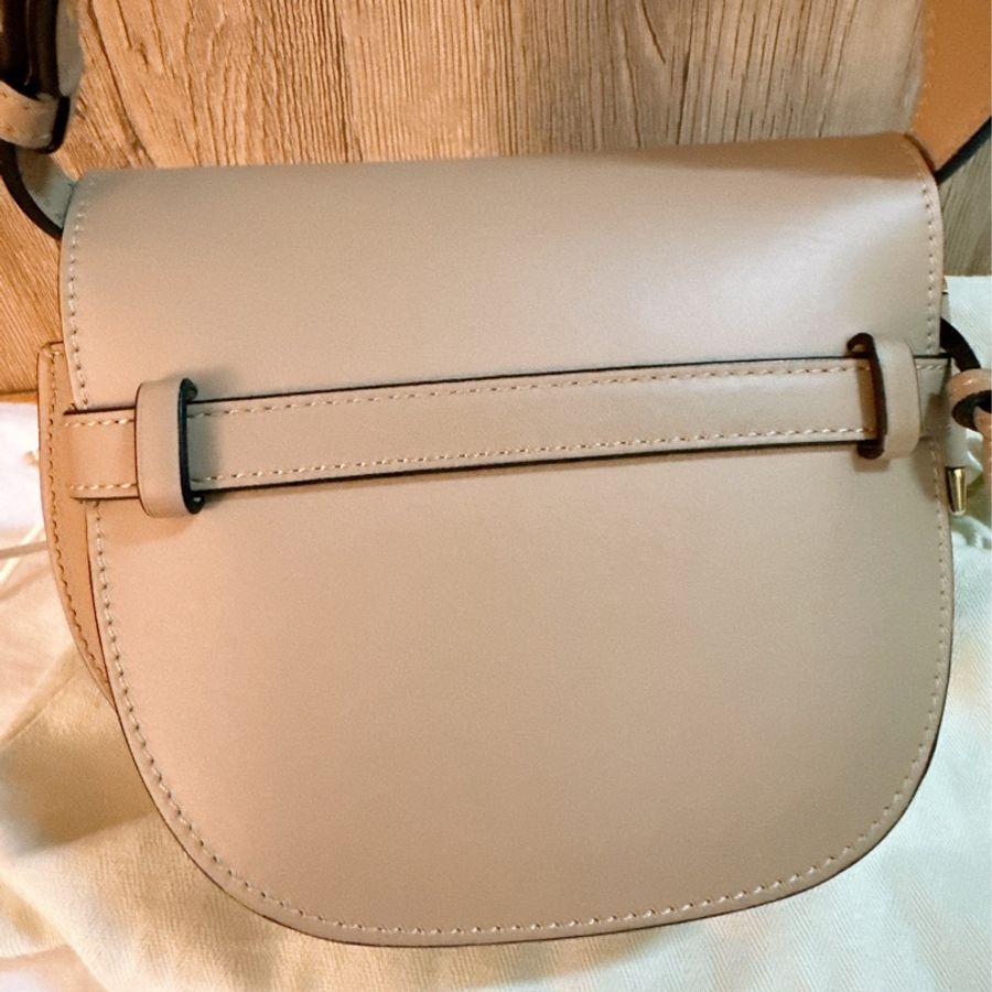 專櫃正品 LOEWE Mini Gate Dual bag Sand 小牛皮灰米色系-12